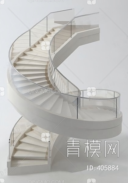 旋转楼梯3D模型下载【ID:405884】