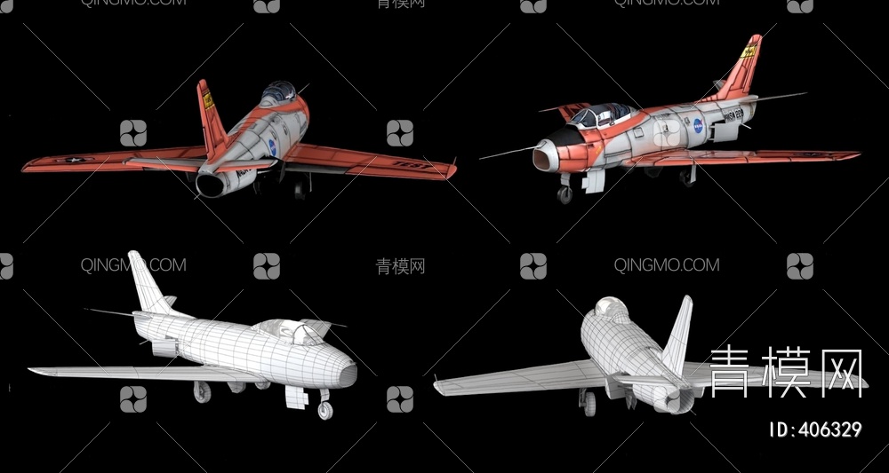 飞机3D模型下载【ID:406329】