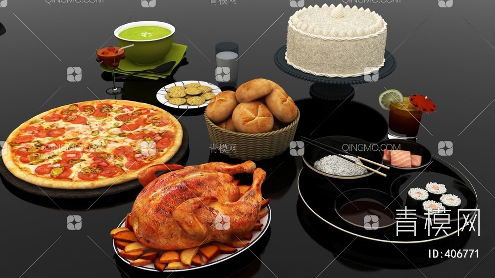 食物3D模型下载【ID:406771】