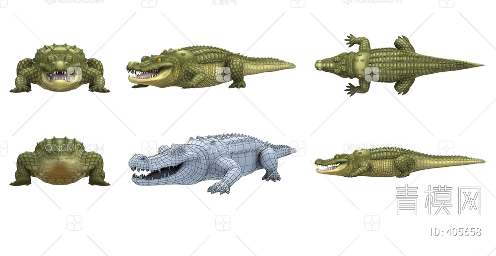 鳄鱼3D模型下载【ID:405658】