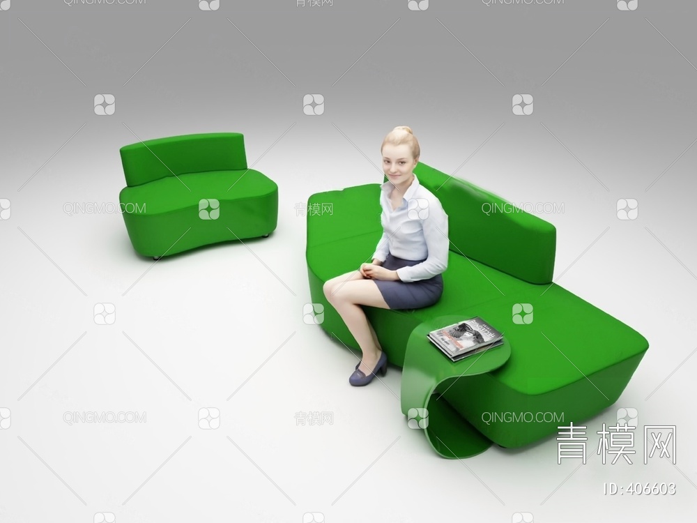 商业沙发3D模型下载【ID:406603】