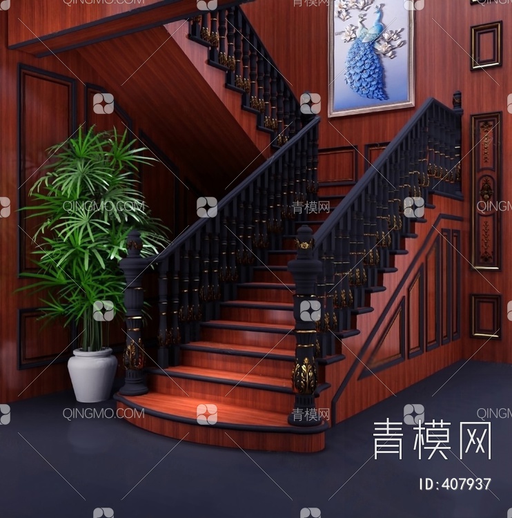 楼梯3D模型下载【ID:407937】