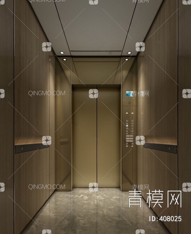 电梯轿厢3D模型下载【ID:408025】