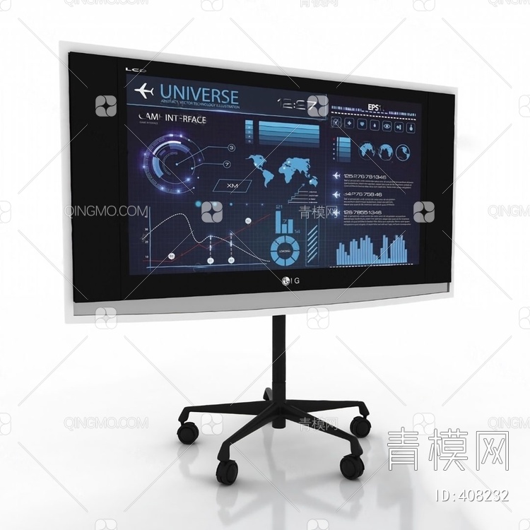 电视机3D模型下载【ID:408232】