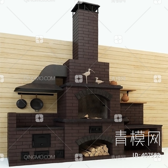 壁炉3D模型下载【ID:407552】