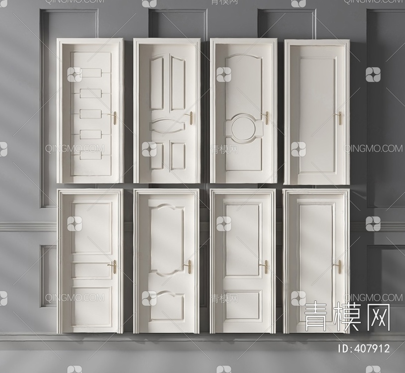 平开门3D模型下载【ID:407912】