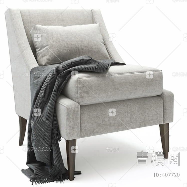 单人沙发3D模型下载【ID:407720】