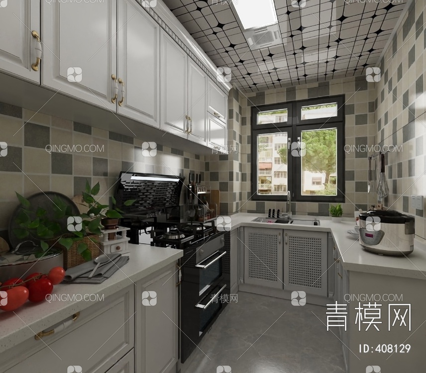 厨房3D模型下载【ID:408129】