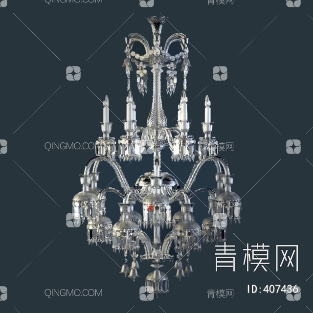 水晶吊灯3D模型下载【ID:407436】