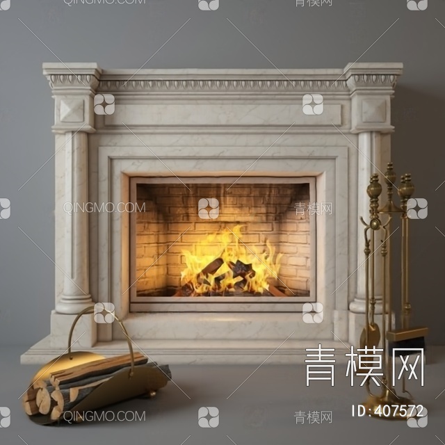 壁炉3D模型下载【ID:407572】