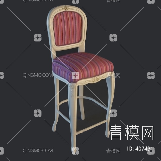 吧椅3D模型下载【ID:407491】