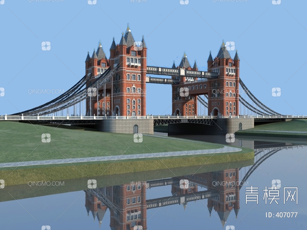 伦敦桥3D模型下载【ID:407077】