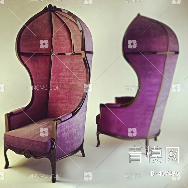 沙发椅3D模型下载【ID:407496】
