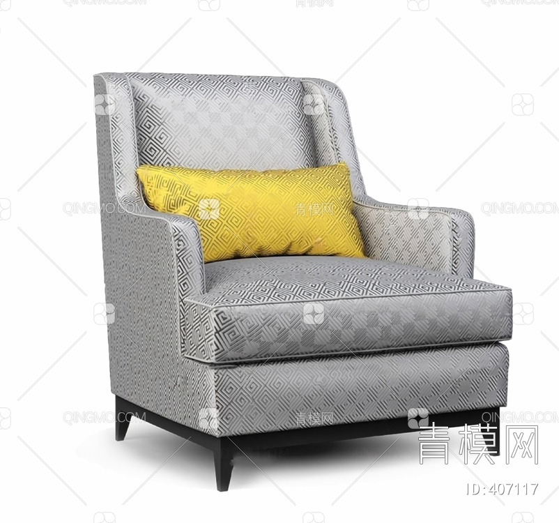 单人沙发3D模型下载【ID:407117】