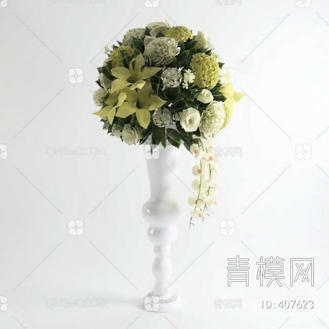 落地花卉3D模型下载【ID:407623】