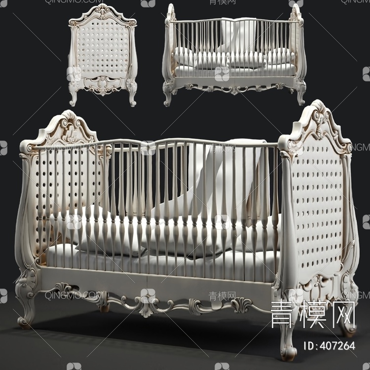 婴儿床3D模型下载【ID:407264】