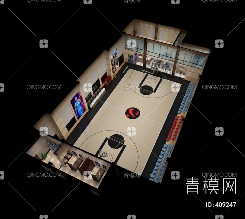 篮球场3D模型下载【ID:409247】