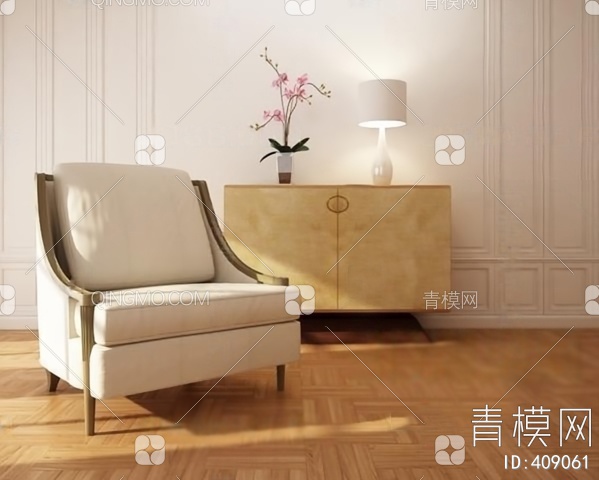 单人沙发3D模型下载【ID:409061】