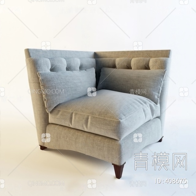 单人沙发3D模型下载【ID:408675】