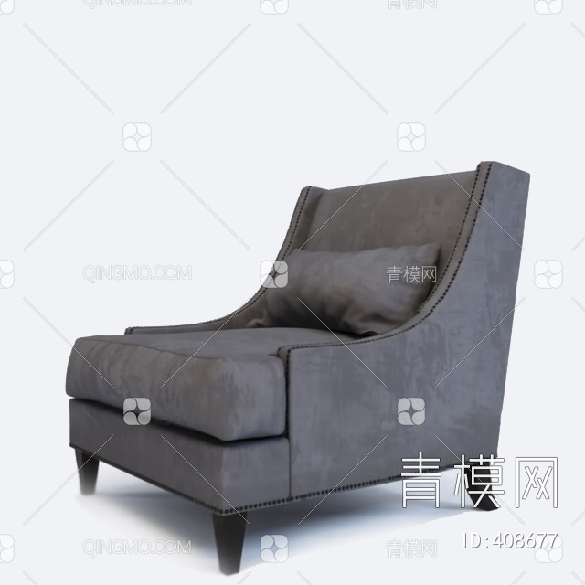 单人沙发3D模型下载【ID:408677】