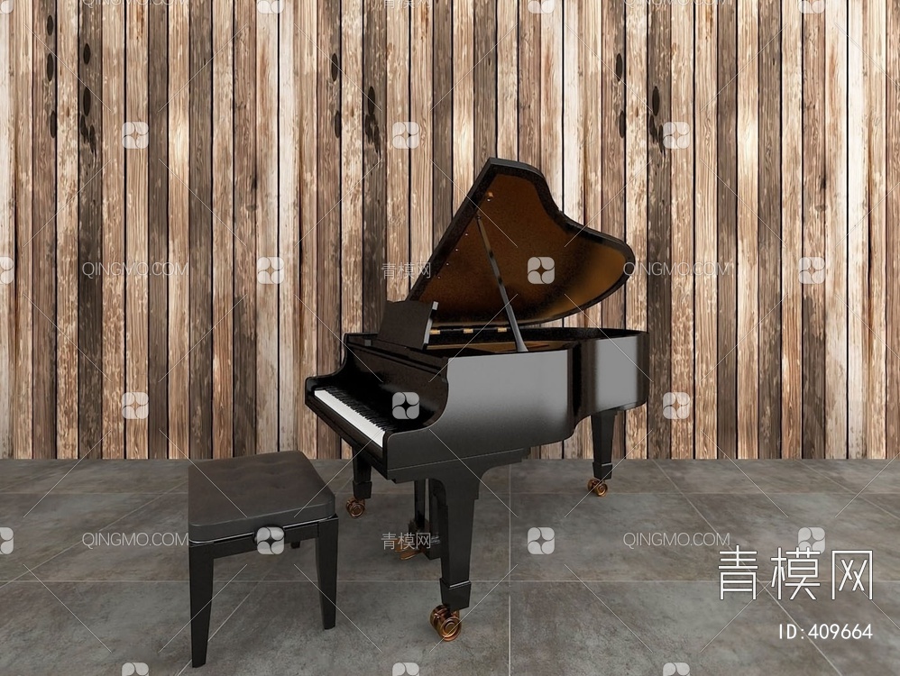 钢琴3D模型下载【ID:409664】