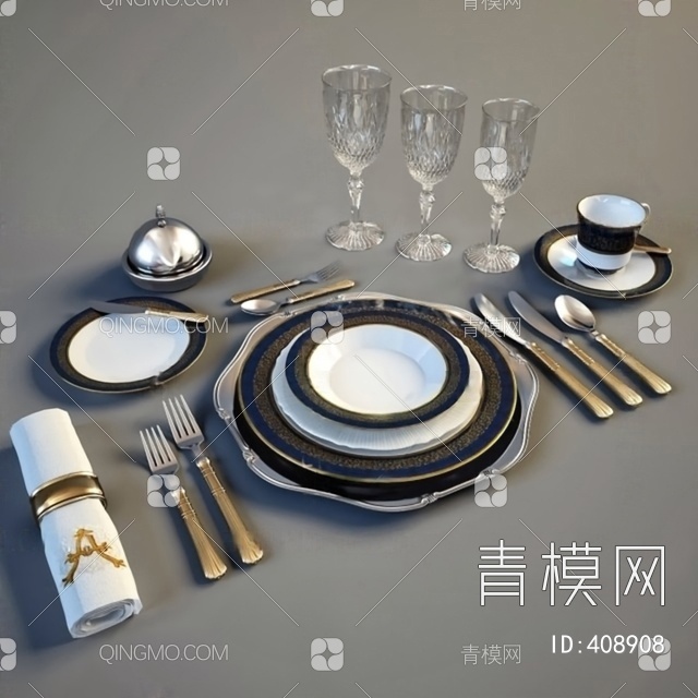 餐具3D模型下载【ID:408908】
