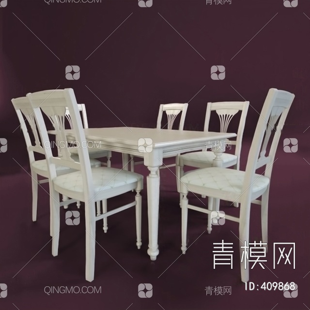 餐桌椅3D模型下载【ID:409868】