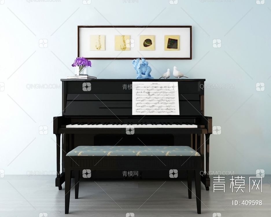 钢琴3D模型下载【ID:409598】