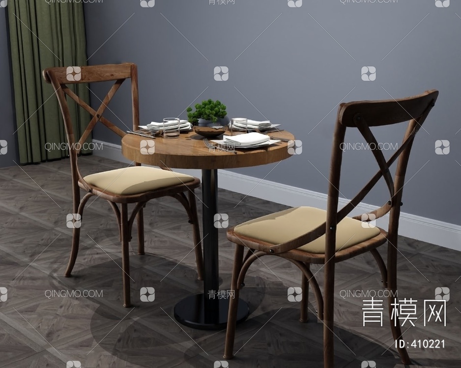 餐桌椅3D模型下载【ID:410221】