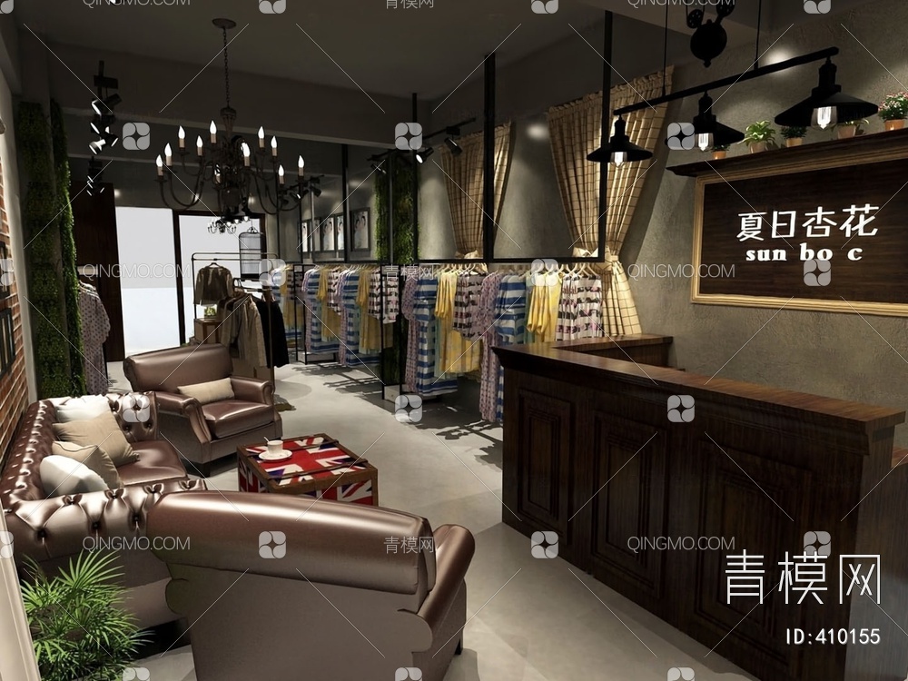 服装店3D模型下载【ID:410155】