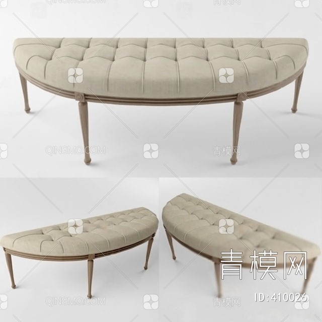 沙发凳3D模型下载【ID:410026】