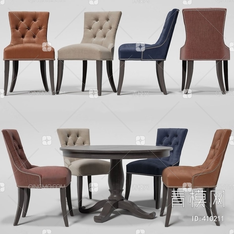 餐桌椅3D模型下载【ID:410211】
