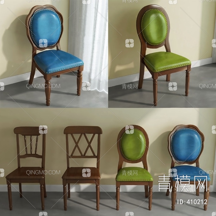 餐椅3D模型下载【ID:410212】