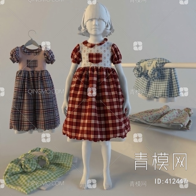 连衣裙3D模型下载【ID:412447】