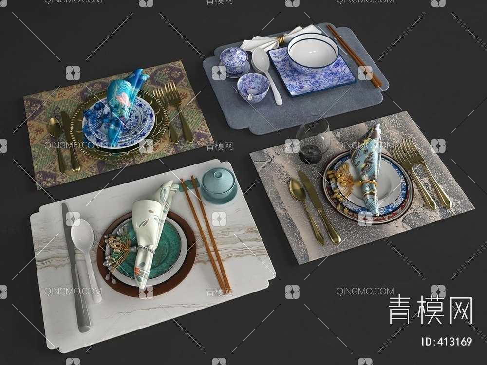 餐具3D模型下载【ID:413169】
