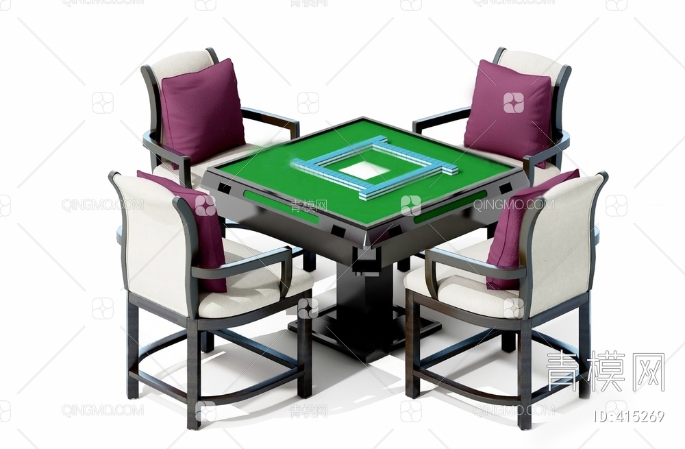 麻将桌椅3D模型下载【ID:415269】