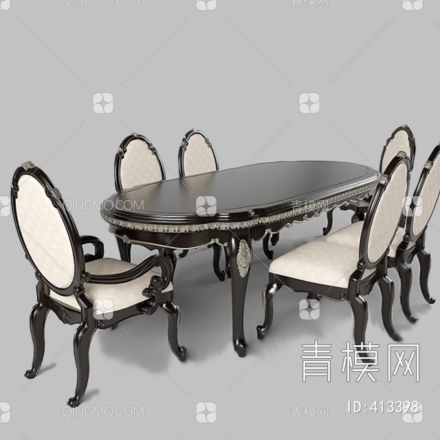 餐桌椅3D模型下载【ID:413398】