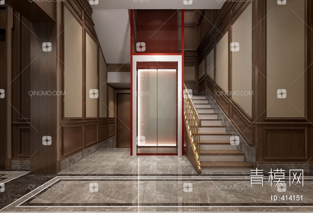 楼梯口3D模型下载【ID:414151】