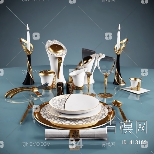 餐具3D模型下载【ID:413185】