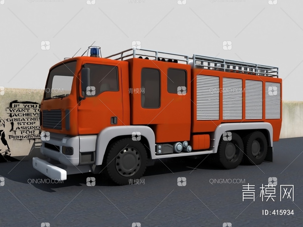 消防车3D模型下载【ID:415934】