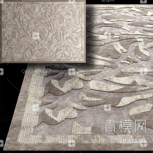 方形地毯3D模型下载【ID:413403】