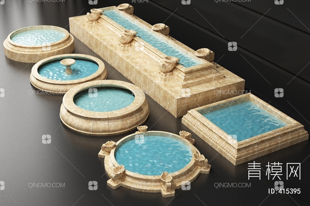 水池3D模型下载【ID:415395】