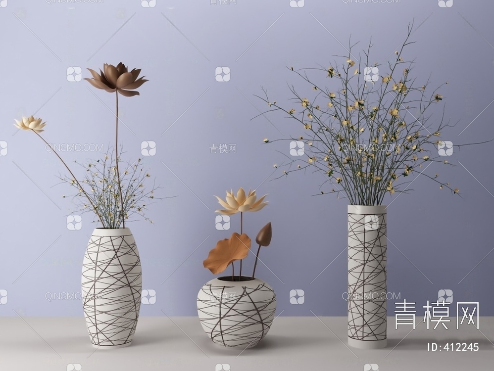 花瓶3D模型下载【ID:412245】