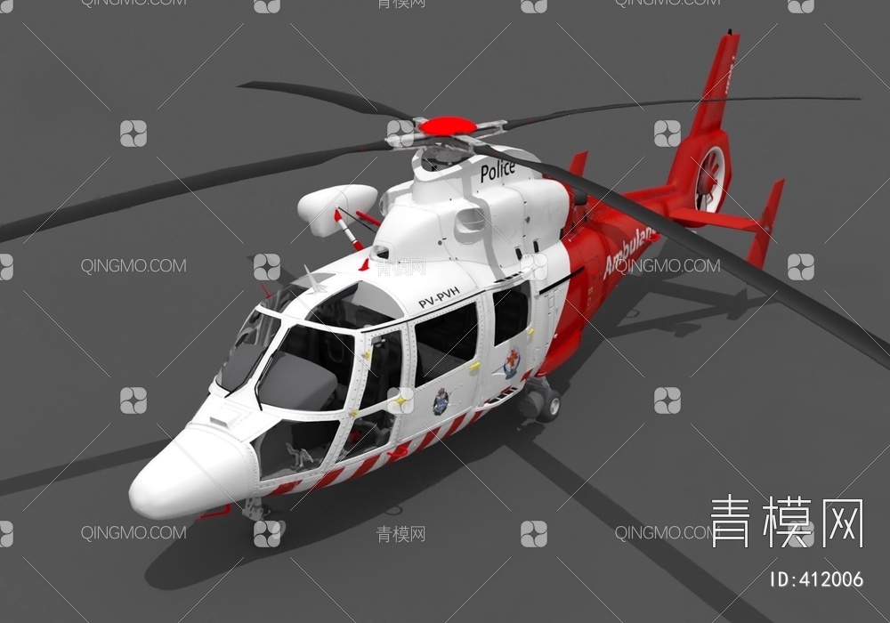 直升机3D模型下载【ID:412006】