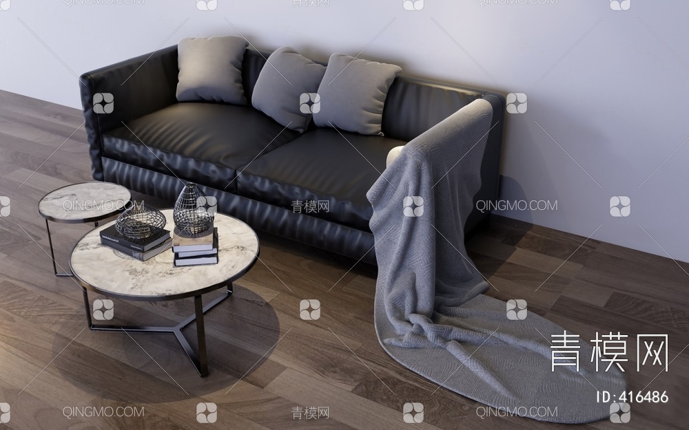 双人沙发3D模型下载【ID:416486】