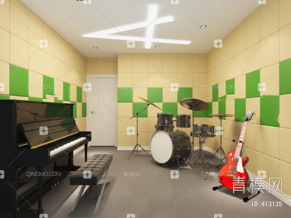 音乐教室3D模型下载【ID:413135】