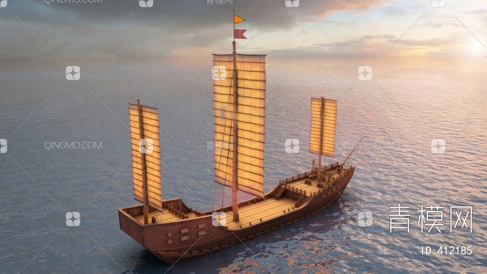 帆船3D模型下载【ID:412185】