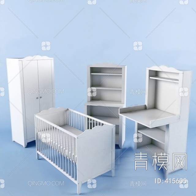 婴儿床3D模型下载【ID:415605】