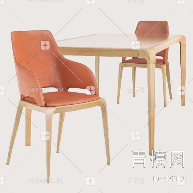 桌椅组合3D模型下载【ID:415819】