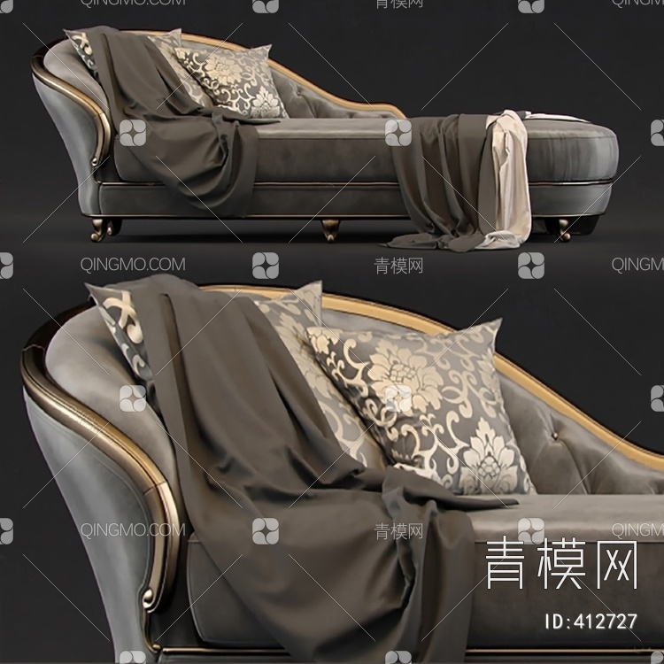 贵妃椅3D模型下载【ID:412727】